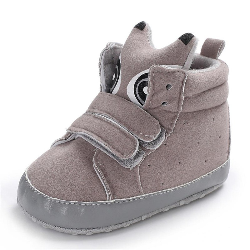 Baby Unisex Solid Magic Tape Cartoon Sneakers Shoes Kids