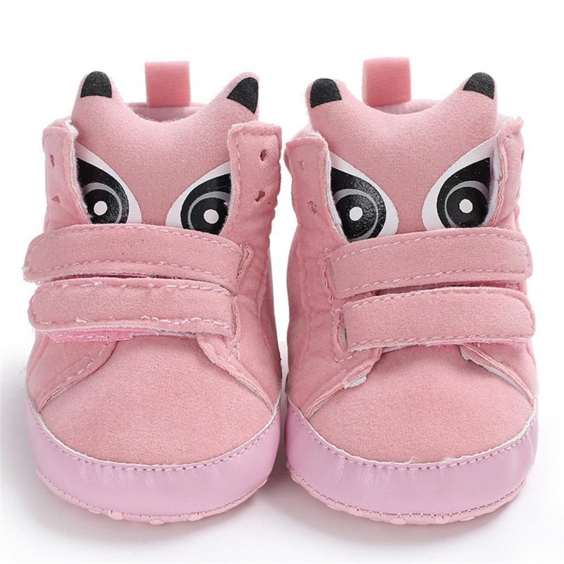 Baby Unisex Solid Magic Tape Cartoon Sneakers Shoes Kids