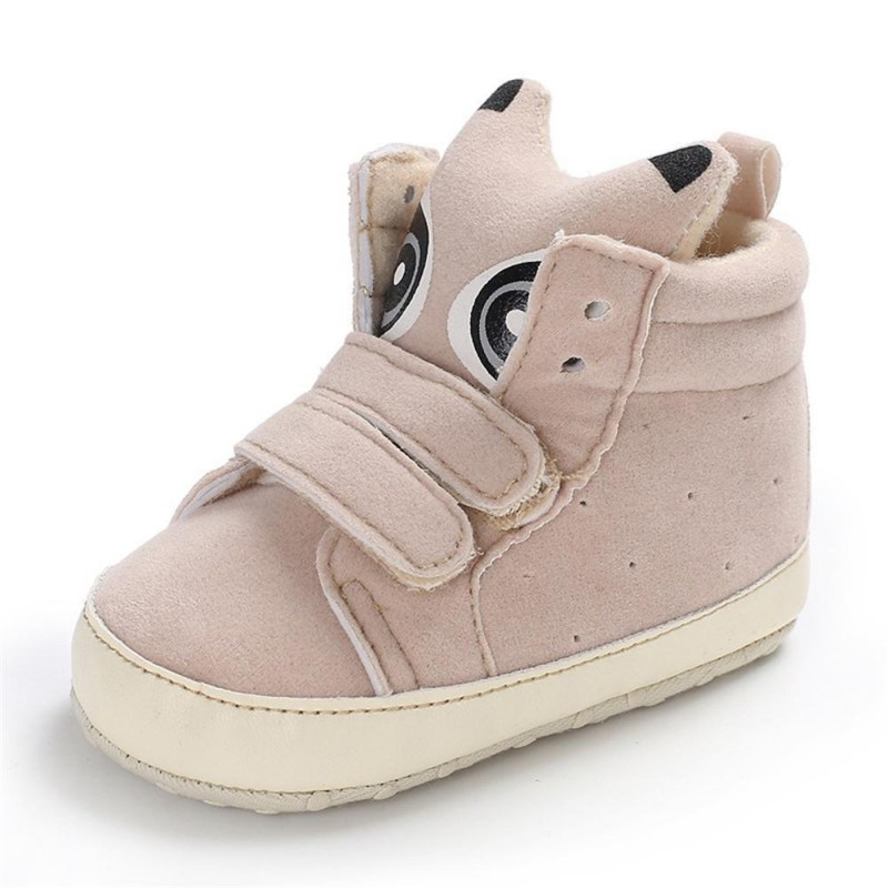 Baby Unisex Solid Magic Tape Cartoon Sneakers Shoes Kids