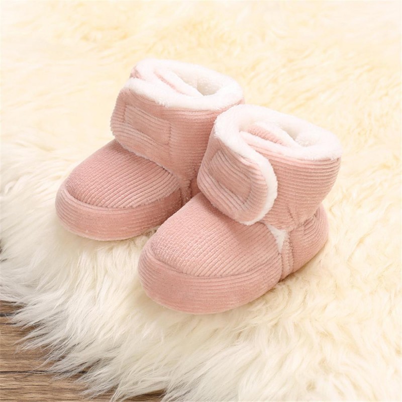 Baby Unisex Solid Magic Tape Snow Boots Kids Shoes