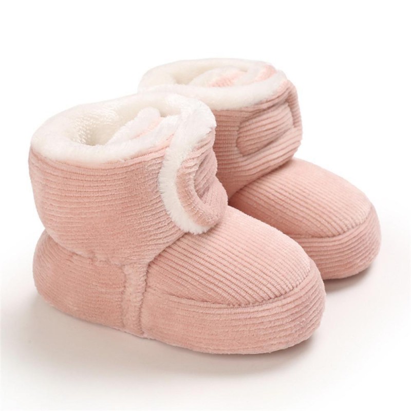 Baby Unisex Solid Magic Tape Snow Boots Kids Shoes