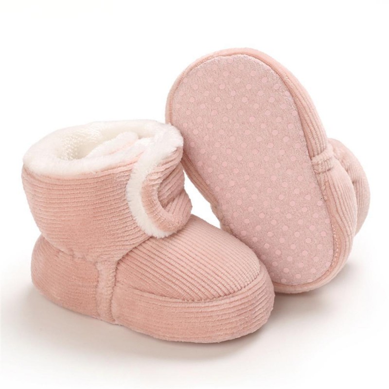 Baby Unisex Solid Magic Tape Snow Boots Kids Shoes