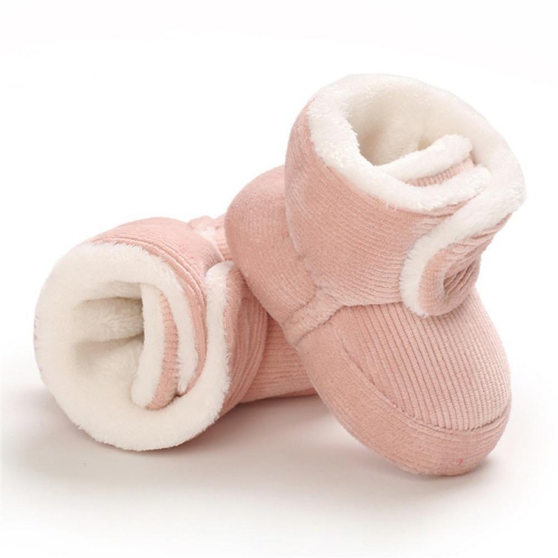 Baby Unisex Solid Magic Tape Snow Boots Kids Shoes