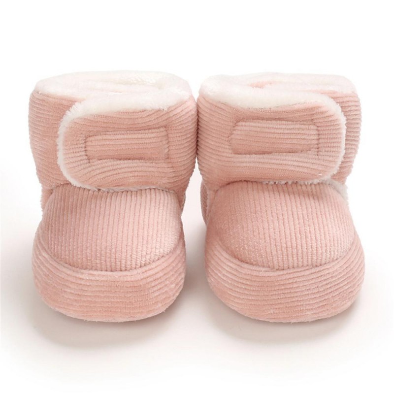 Baby Unisex Solid Magic Tape Snow Boots Kids Shoes