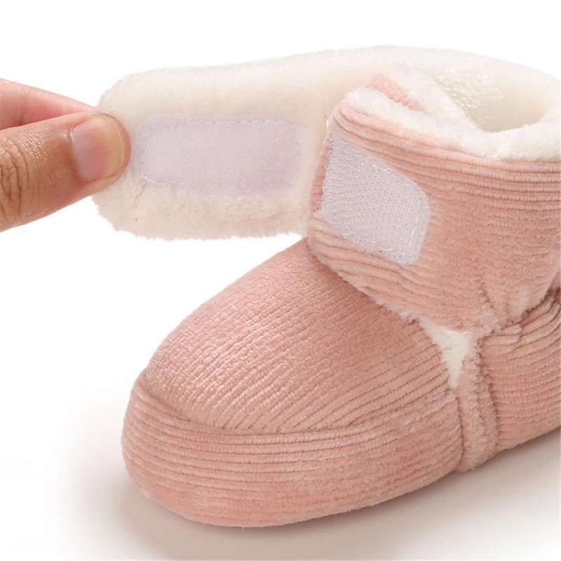 Baby Unisex Solid Magic Tape Snow Boots Kids Shoes