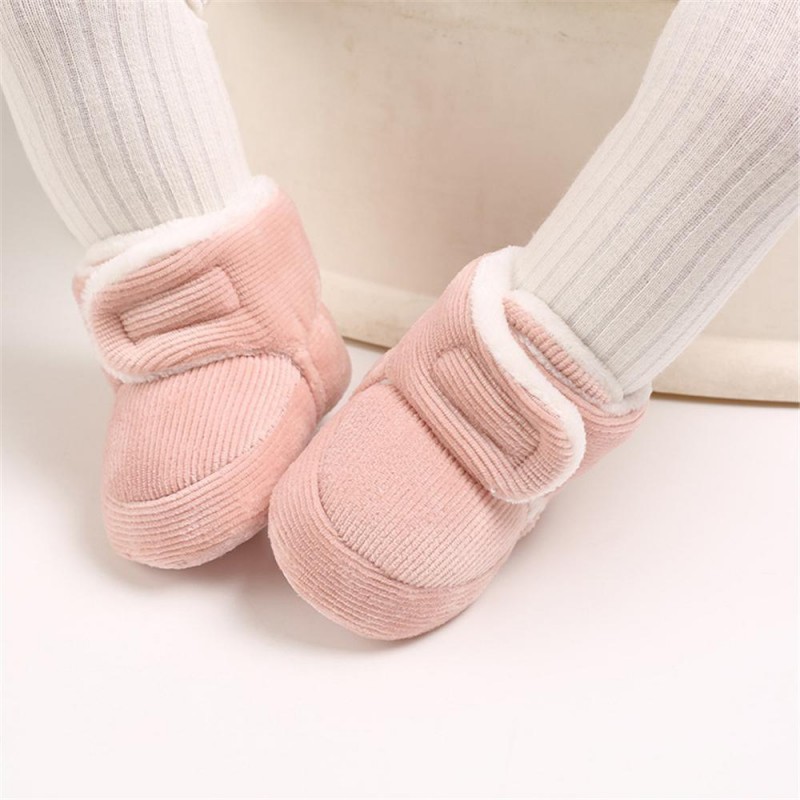 Baby Unisex Solid Magic Tape Snow Boots Kids Shoes