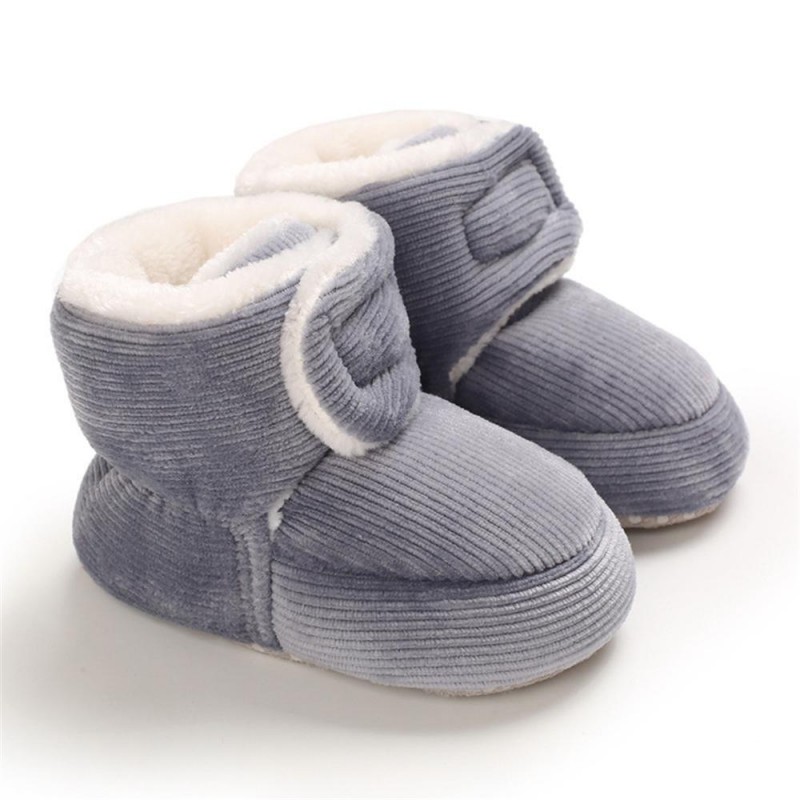 Baby Unisex Solid Magic Tape Snow Boots Kids Shoes