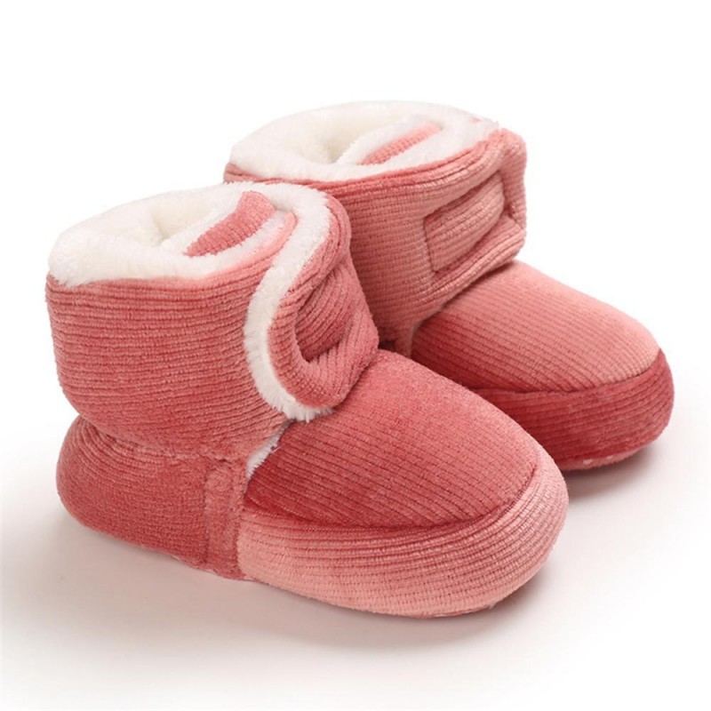 Baby Unisex Solid Magic Tape Snow Boots Kids Shoes
