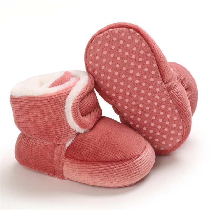 Baby Unisex Solid Magic Tape Snow Boots Kids Shoes