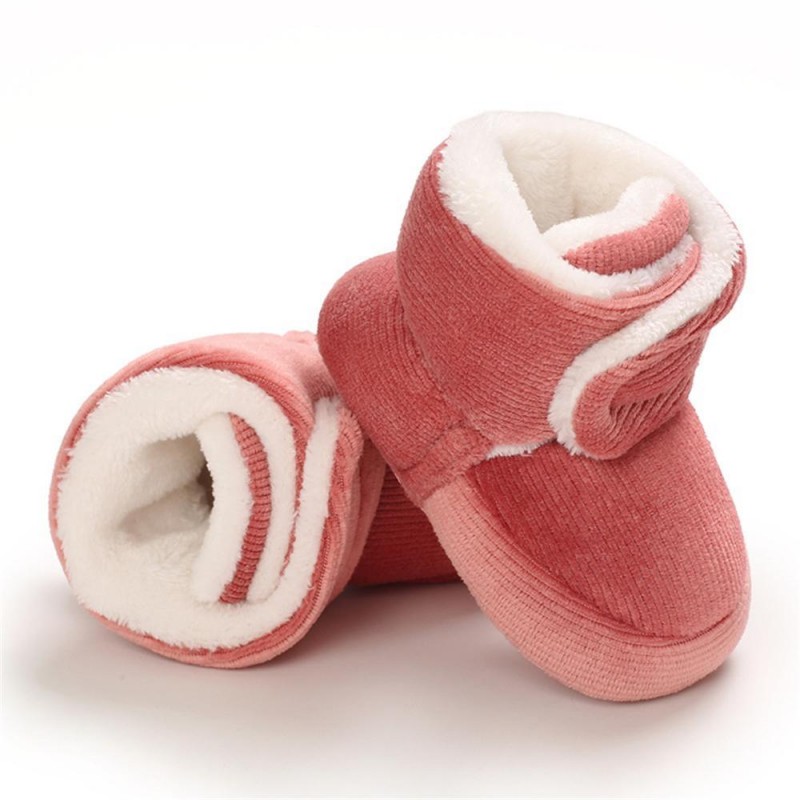 Baby Unisex Solid Magic Tape Snow Boots Kids Shoes