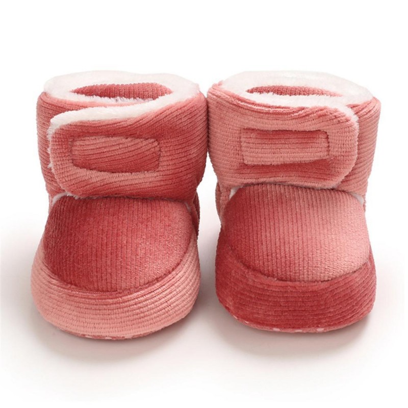 Baby Unisex Solid Magic Tape Snow Boots Kids Shoes