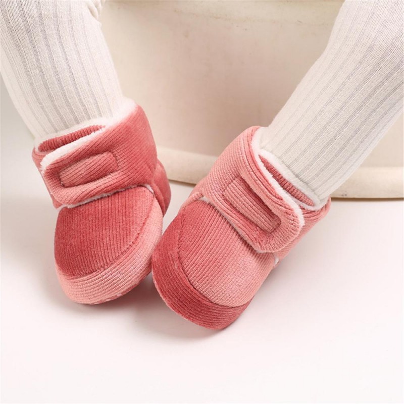 Baby Unisex Solid Magic Tape Snow Boots Kids Shoes