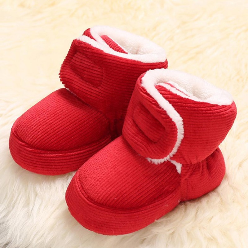 Baby Unisex Solid Magic Tape Snow Boots Kids Shoes