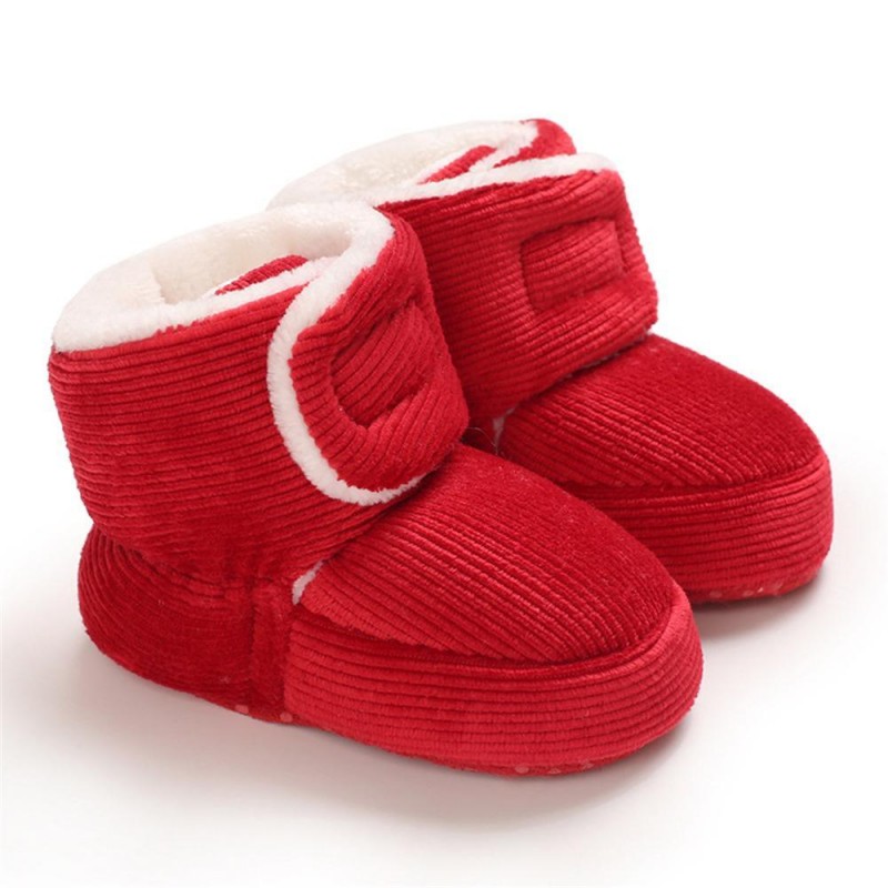 Baby Unisex Solid Magic Tape Snow Boots Kids Shoes