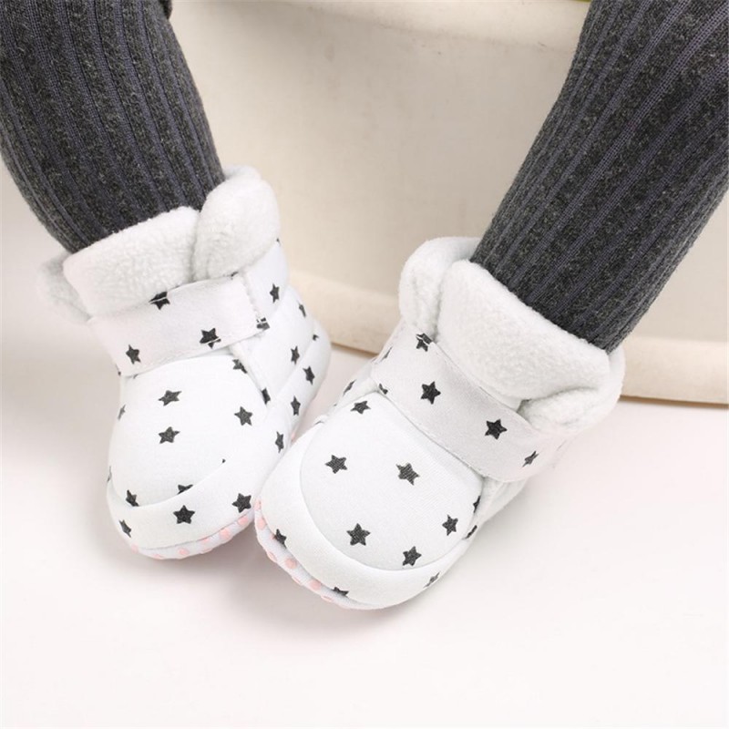 Baby Girls Star Magic Tape Snow Boots Kid Shoes