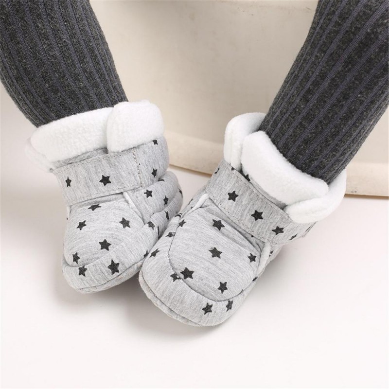 Baby Girls Star Magic Tape Snow Boots Kid Shoes