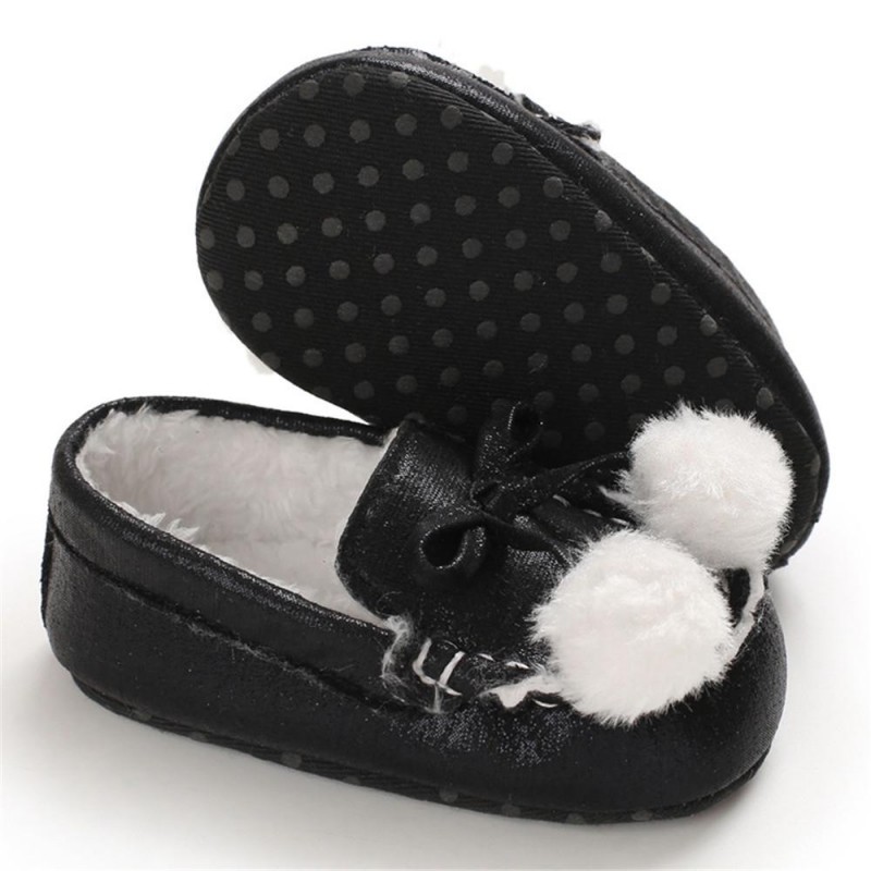 Baby Girls Warm Slip On Flats Winter Shoes