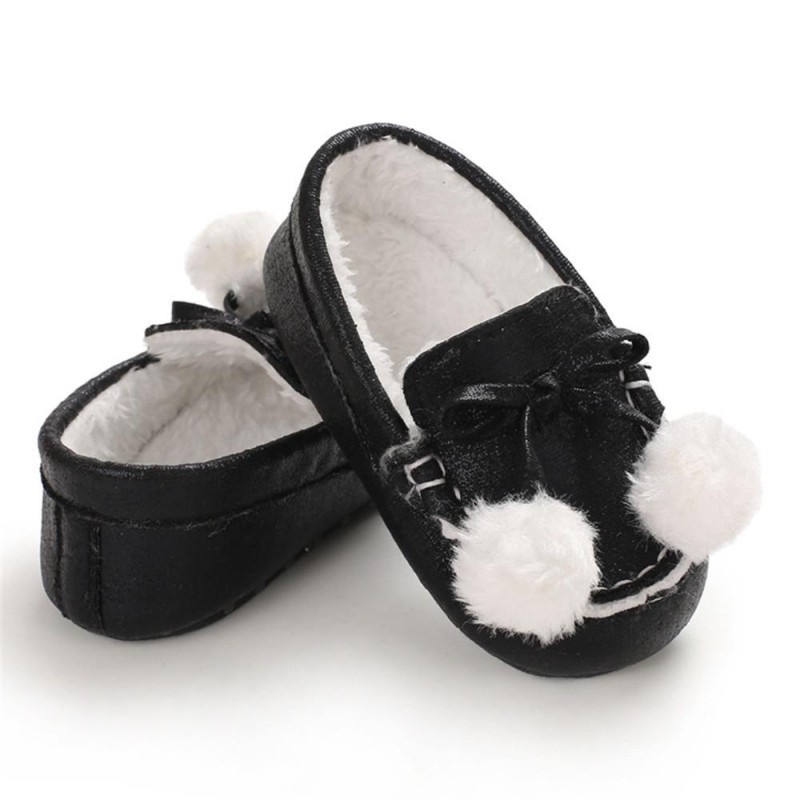 Baby Girls Warm Slip On Flats Winter Shoes
