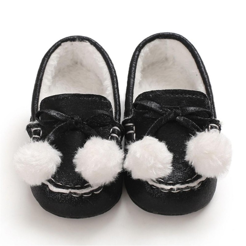 Baby Girls Warm Slip On Flats Winter Shoes