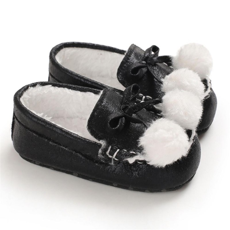 Baby Girls Warm Slip On Flats Winter Shoes