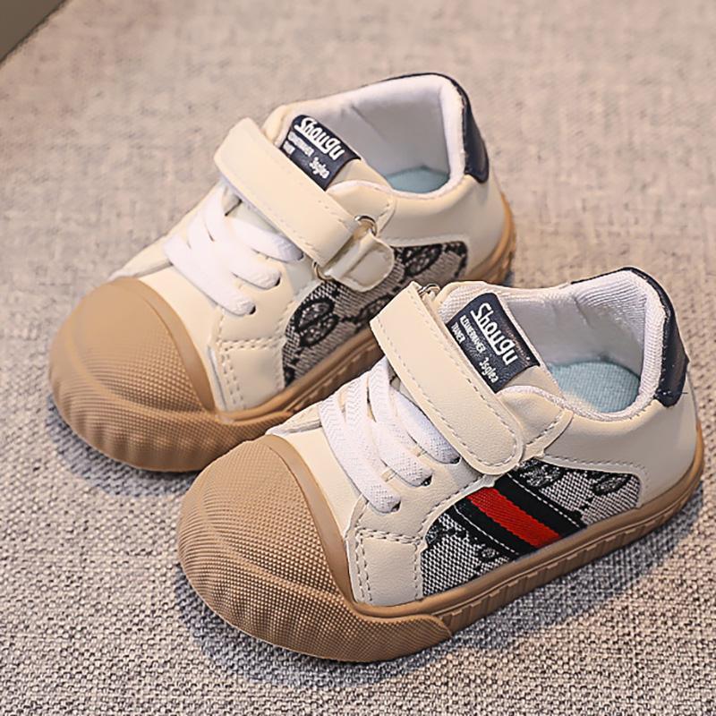 trendy kids clothing Toddler Boy Letter Pattern Velcro Canvas Shoes 