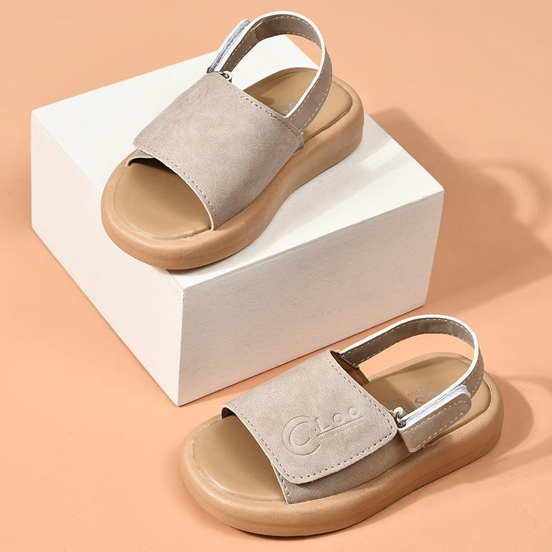baby clothes Toddler Girl Letter Print Velcro Strap Sandals 