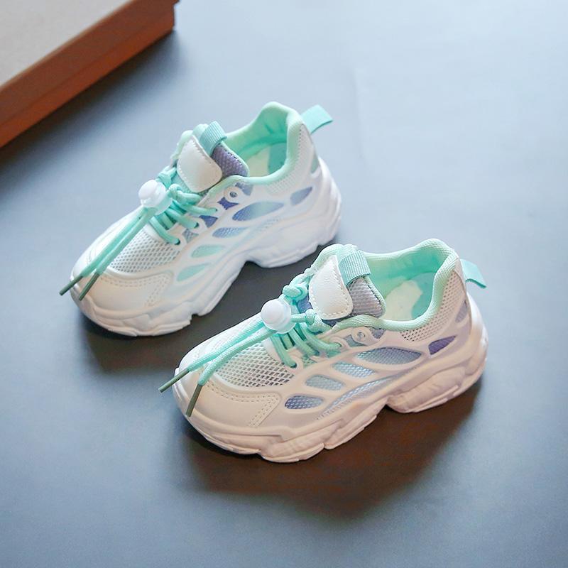 childrens clothing Kid Girl Color-Block Sport Shoes 