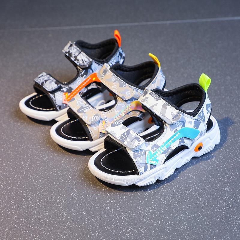 trendy girl clothes Toddler Boy's Letter Print Sandals 