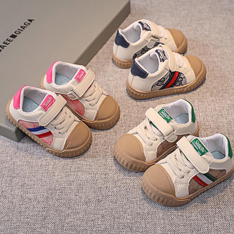 trendy kids clothing Toddler Boy Letter Pattern Velcro Canvas Shoes 