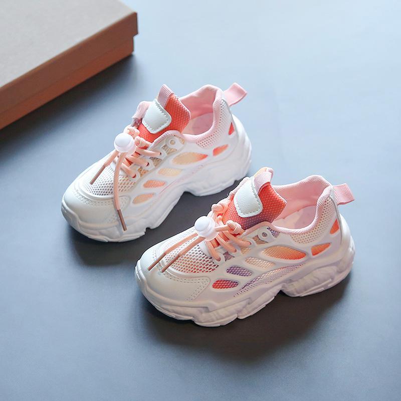 childrens clothing Kid Girl Color-Block Sport Shoes 