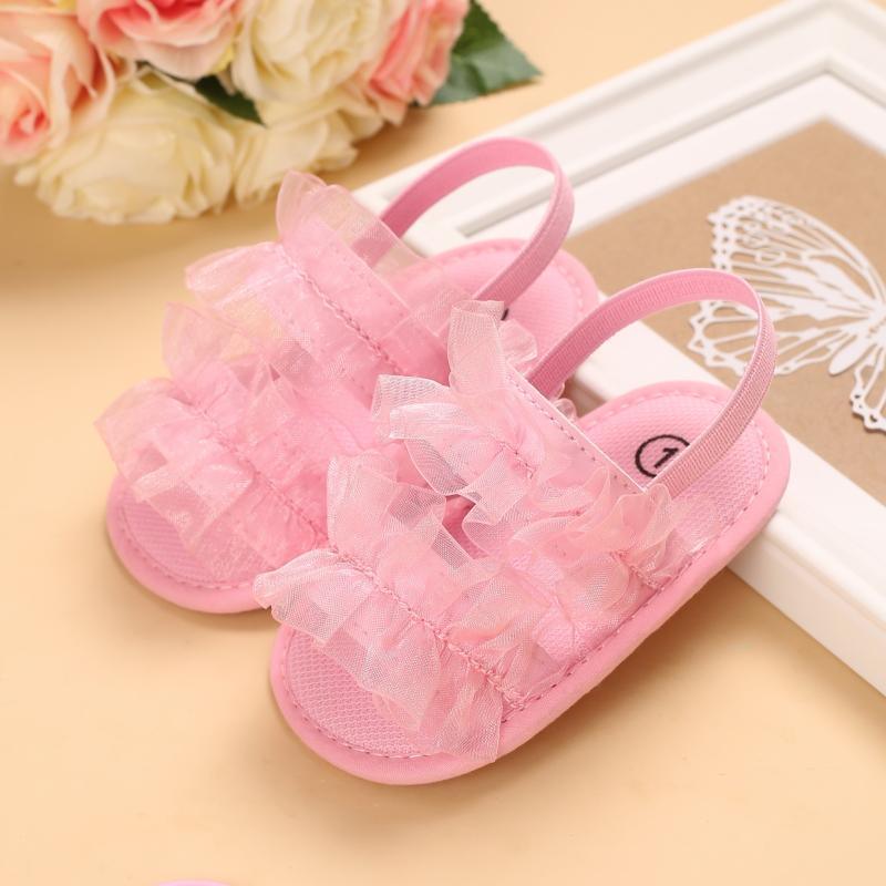 Baby Girl Lace Trim Shoes Children's Clothing