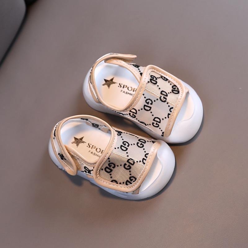 kids denim jacket Toddler Boy Geometric Print Velcro Strap Sandals 