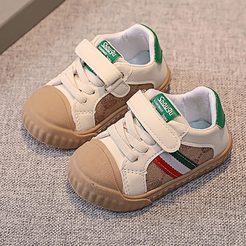 trendy kids clothing Toddler Boy Letter Pattern Velcro Canvas Shoes 