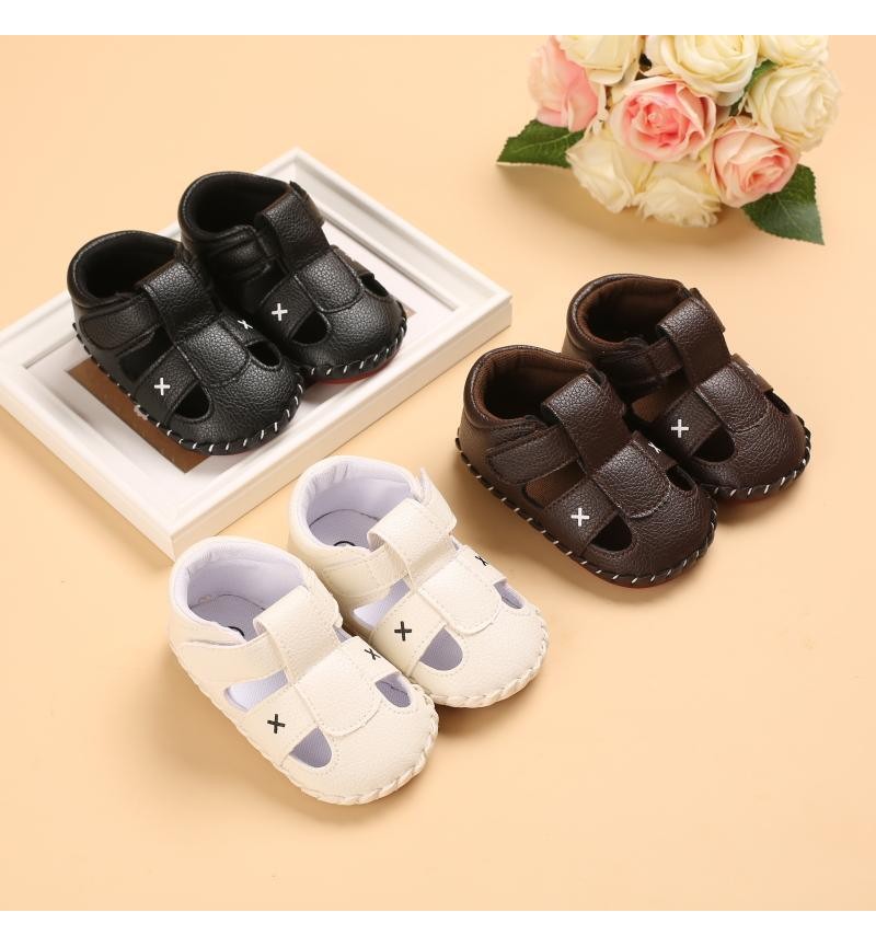 Baby Boy Geometric Pattern Velcro Strap Shoes