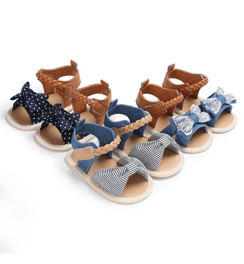 Bow Decor Canvas sandals for Baby Girl Children's clothing
