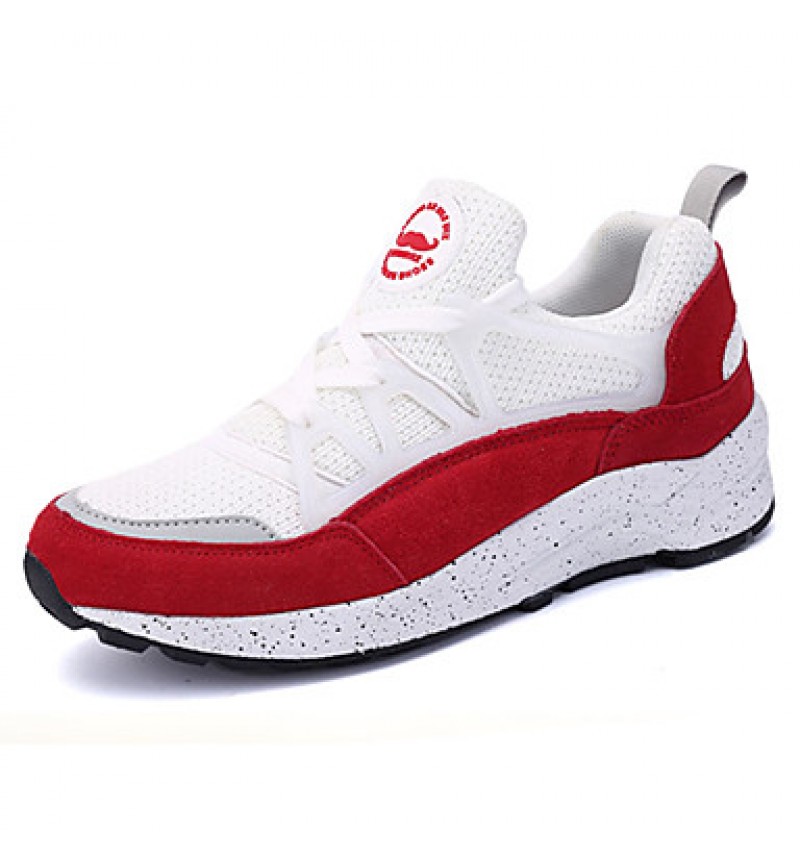 Women's Sneakers Spring / Fall Comfort Suede Athletic / Casual Platform Others / Lace-up Black / Red / Gray Sneaker
