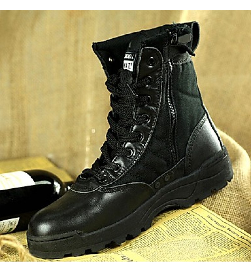 Shoes   2016 Hot Sale Outdoor/Work Leather/Synthetic Hard-wearing Combat Boots Black / Beige  