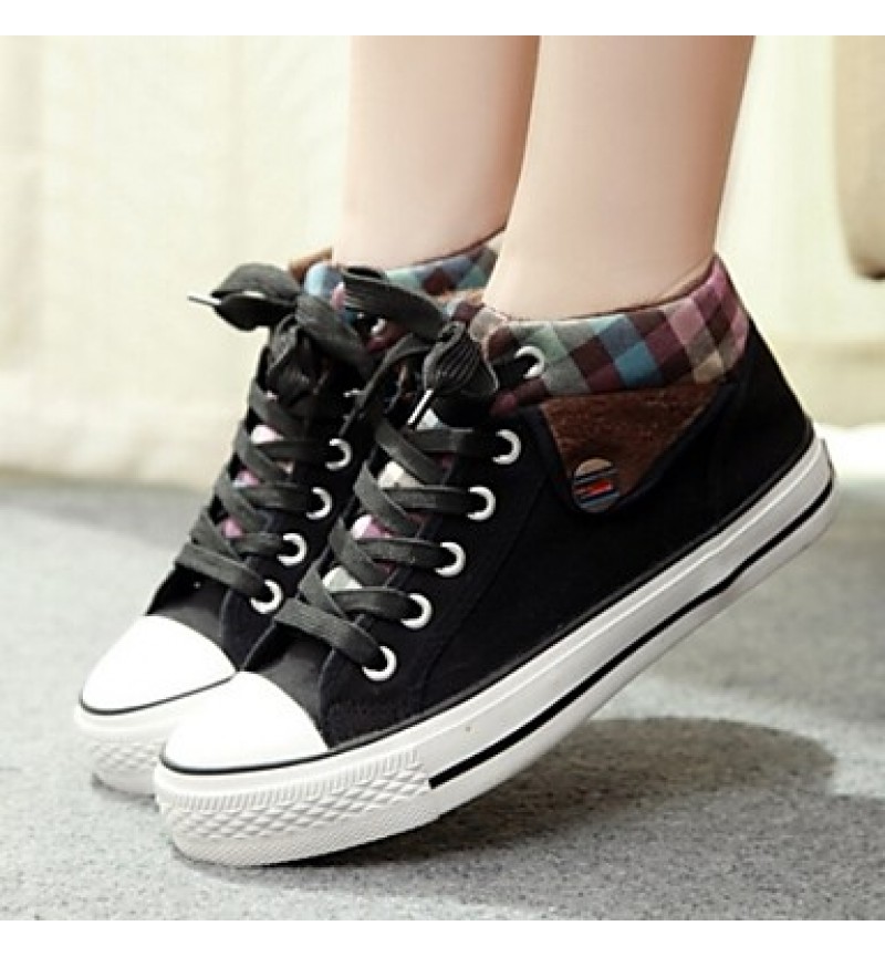Women's Shoes Canvas Flat Heel Comfort/Round Toe Fashion Sneakers