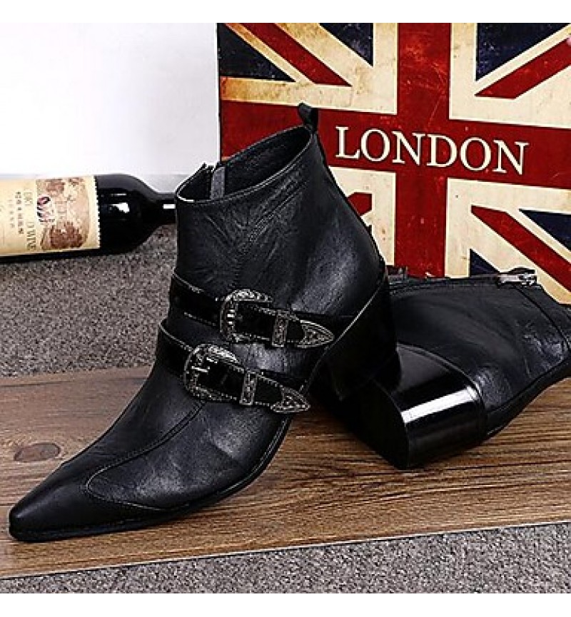 Shoes   Limited Edition Pure Handmade Outdoor / Party  Evening Leather Fashion Boots Black  