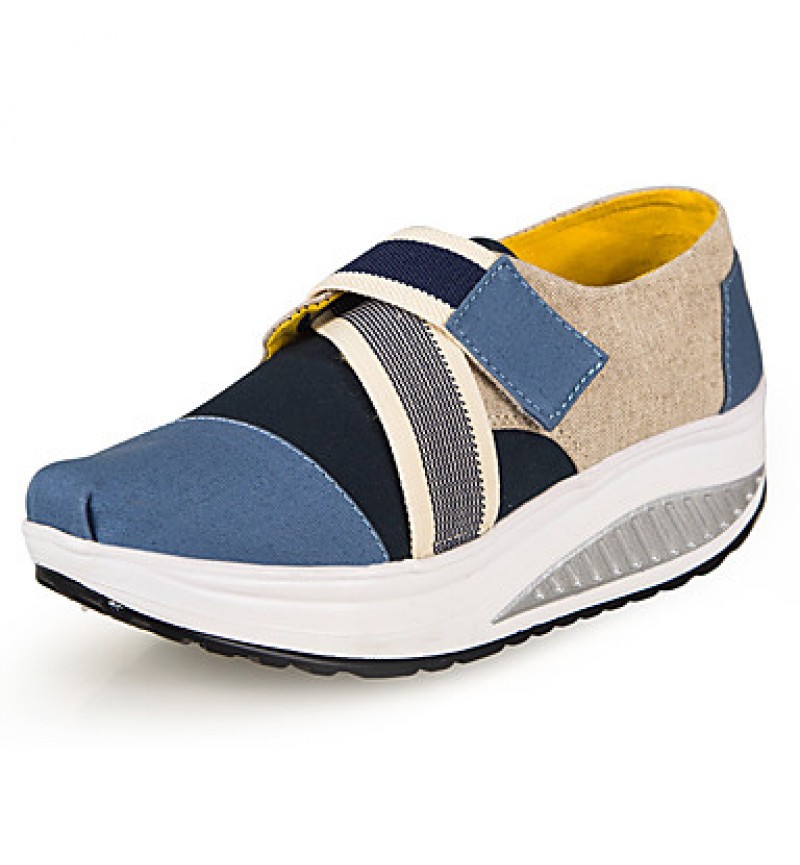 Women's Sneakers Fall Crib Shoes Canvas Casual Wedge Heel Others Black / Blue / Green / Red / Beige Others