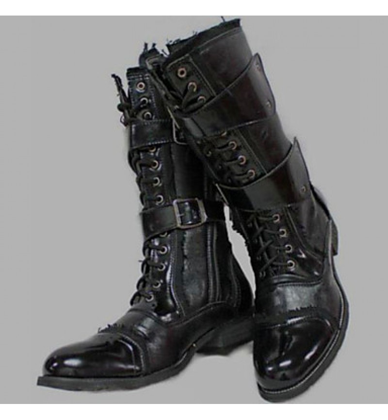 Shoes Outdoor / Office  Career / Party  Evening / Dress / Casual Canvas / Patent Leather Boots Black  