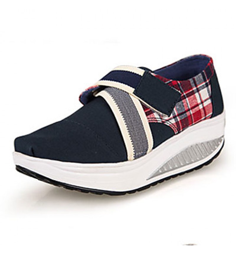 Women's Sneakers Fall Crib Shoes Canvas Casual Wedge Heel Others Black / Blue / Green / Red / Beige Others