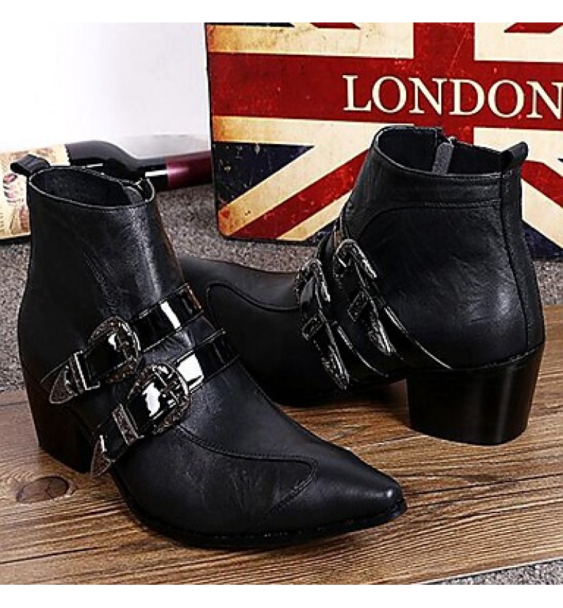 Shoes   Limited Edition Pure Handmade Outdoor / Party  Evening Leather Fashion Boots Black  